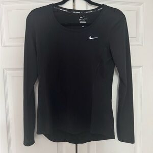 Nike Black Fitted Long Sleeve Tee